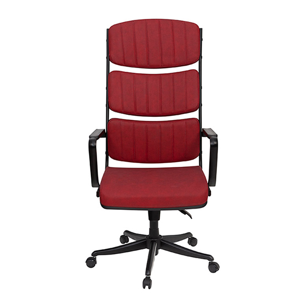 نمای رو به رو صندلی مدیریتی بامو مدل 440M قرمز
