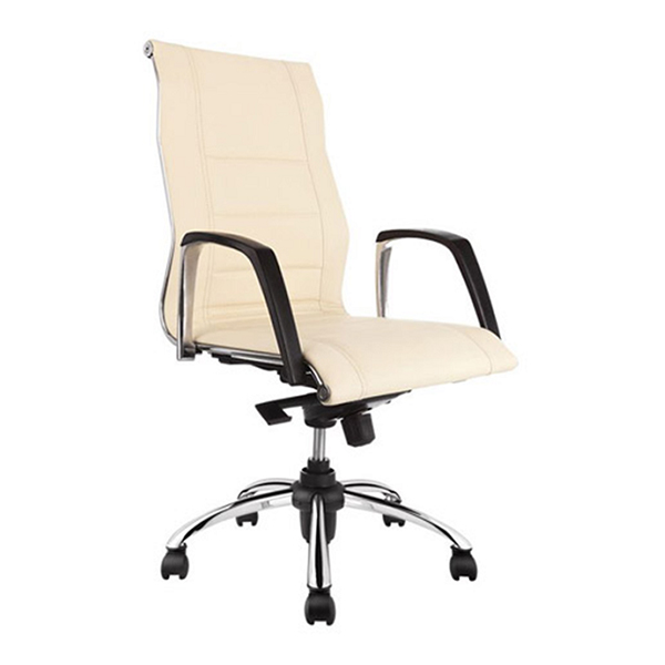 صندلی مدیریتی لیو مدل B81t در رنگ کرمی و پایه پنج پر