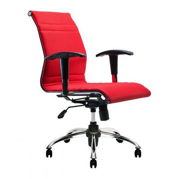 صندلی کارمندی برند لیو مدل D52M با رنگ بندی قرمز