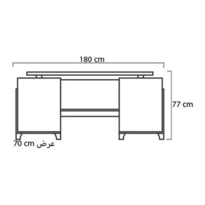 ابعاد میز کارمندی میکرون مدل EM-03