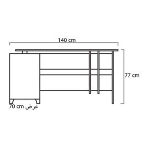 ابعاد میز کارمندی میکرون مدل EM-04