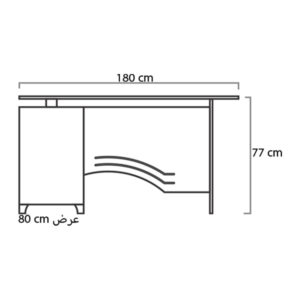 ابعاد میز کارمندی میکرون مدل EM-05