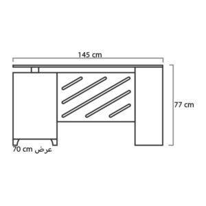 ابعاد میز کارمندی میکرون مدل EM-06