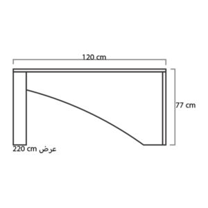 ابعاد میز کارشناسی میکرون مدل EX-11 در واحد سانتی متر