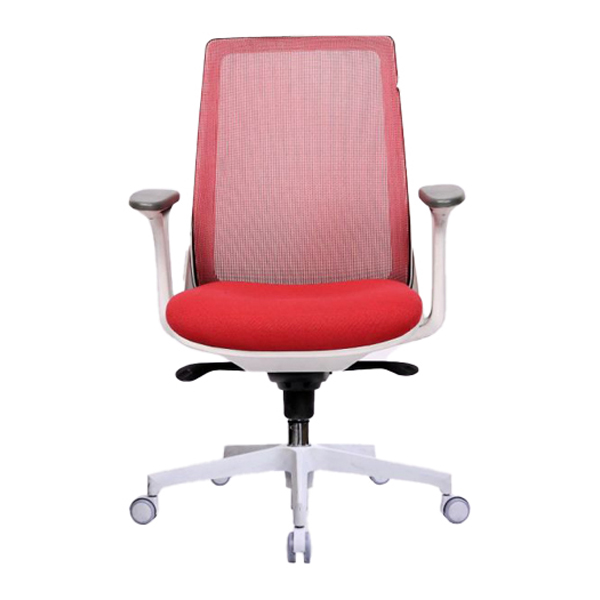 صندلی کارشناسی لیو مدل I81GS در رنگ قرمز و پشتی میز
