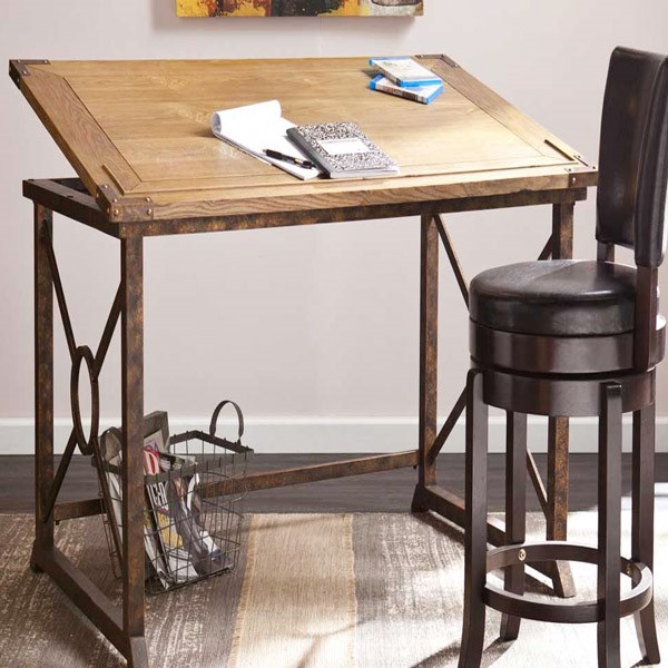 میز آموزشی مهندسی با صندلی چوبی