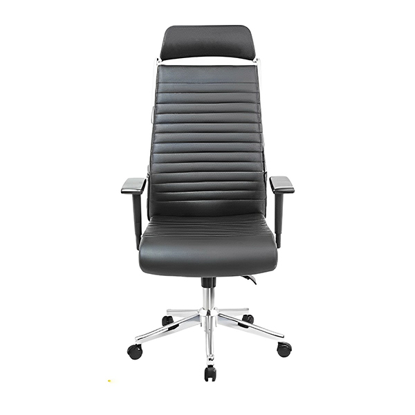 صندلی مدیریتی راحتیران مدل T 7290 با رنگ مشکی و فریمی از جنس کروم