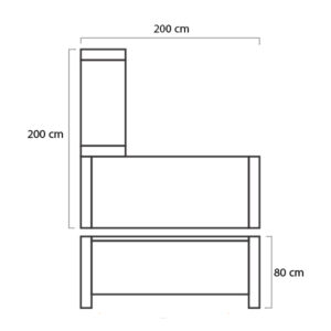 ابعاد میز مدیریت میکرون مدل M-11