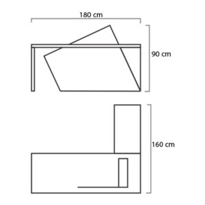 ابعاد میز کانتر مدل R-01 برند Micron