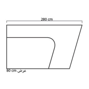 ابعاد میز پذیرش میکرون مدل R-05