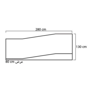 ابعاد میز پذیرش میکرون مدل R-09 در واحد سانتی متر