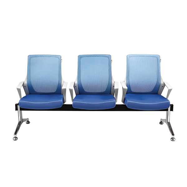 صندلی انتظار سه نفره راحتیران مدل W 2310 با روکش آبی