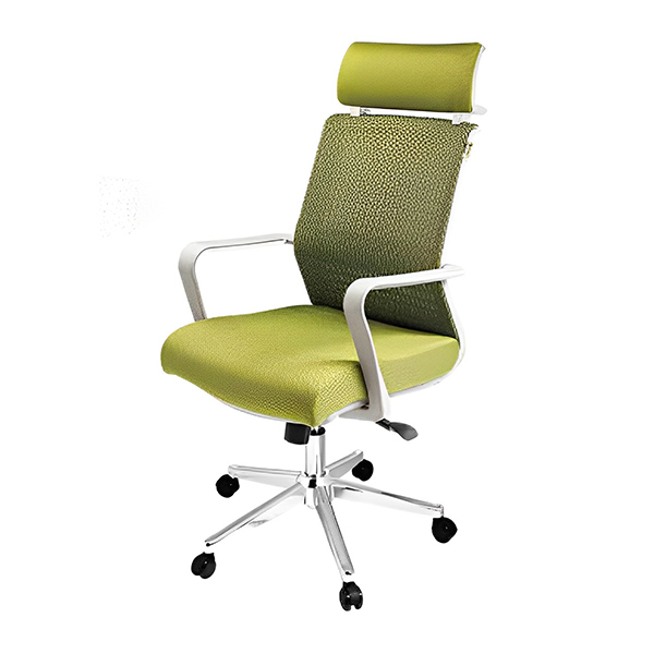 صندلی مدیریتی راحتیران مدل T 1161 با رنگ سبز و پایه های کروم