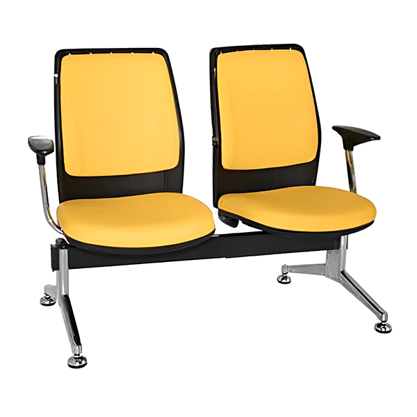 صندلی انتظار دو نفره راحتیران مدل WF 650 با رنگ زرد