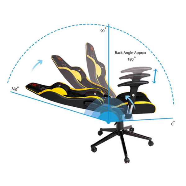 صندلی گیمینگ راحتیران مدل G909 درحالت تنظیم زاویه