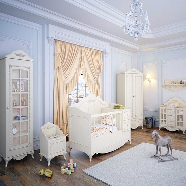 ست خواب کودک و نوزاد سفید-پرده-فرش-مجسمه