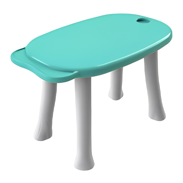 میز کودک ساحل مدل هپی با رنگ آبی و پایه های سفید