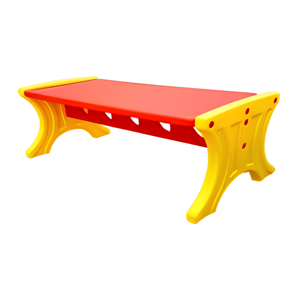 میز کودک ساحل مدل مستطیلی با رنگ صورتی و زرد