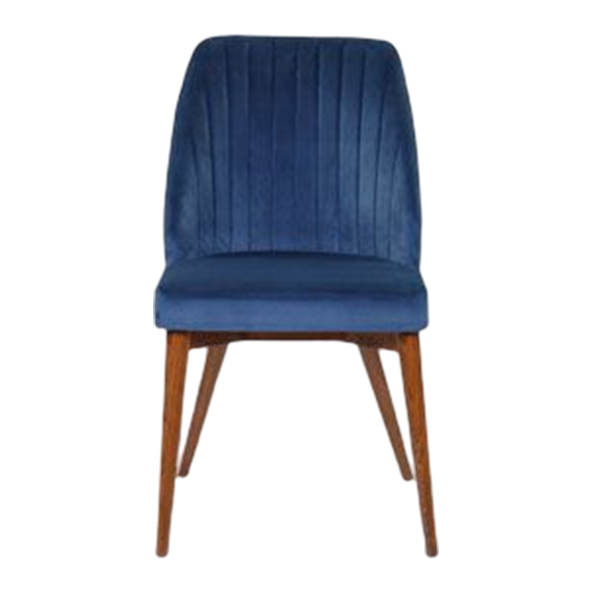 صندلی ناهار خوری جهانتاب مدل ورونا پایه چوبی با رنگ آبی