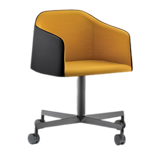 صندلی اپراتوری Nice نظری با روکش زرد رنگ