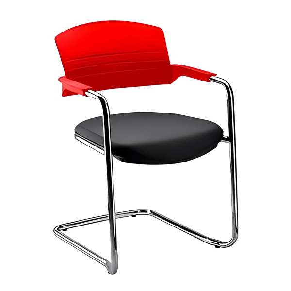 صندلی کنفرانسی ویزیتور نظری مدل P883 با پشتی قرمز