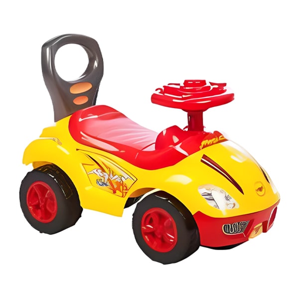 ماشین اسپرت کودک ساحل مدل مگا زرد و قرمز