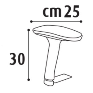 ابعاد دسته صندلی مدل D1