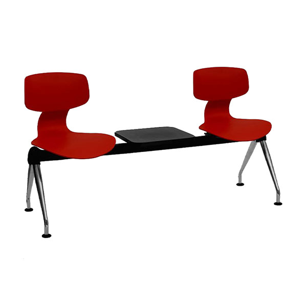 صندلی انتظار Yugo نظری مدل 403T با میز وسط و رنگ قرمز