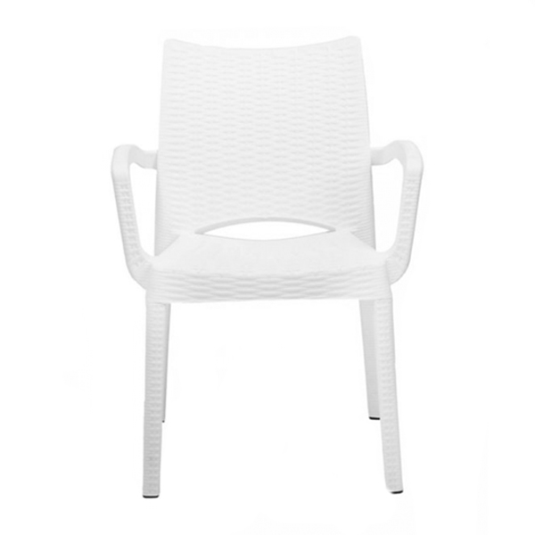 صندلی دسته دار نظری مدل بامبو 804 سفید
