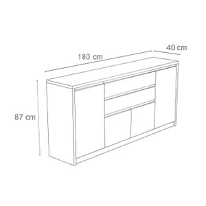 ابعاد کنسول مدیریتی نیلپر مدل ODA865