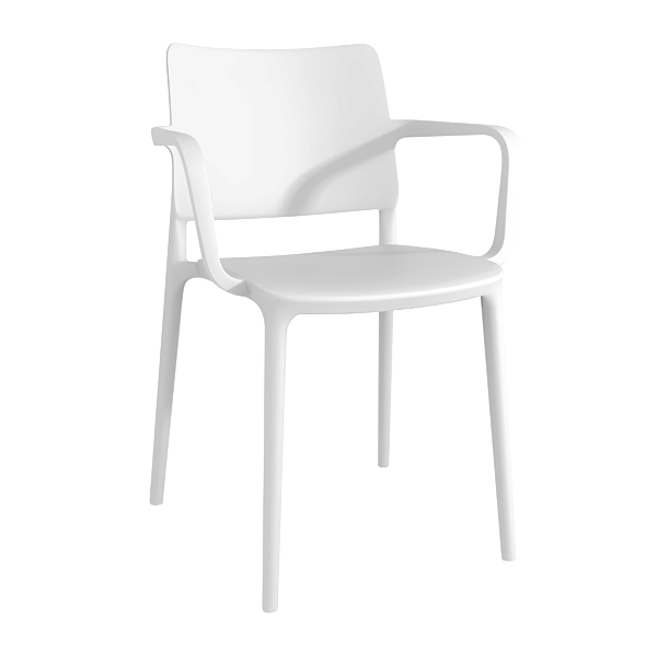 صندلی پلاستیکی دسته دار نظری مدل جوی سفید
