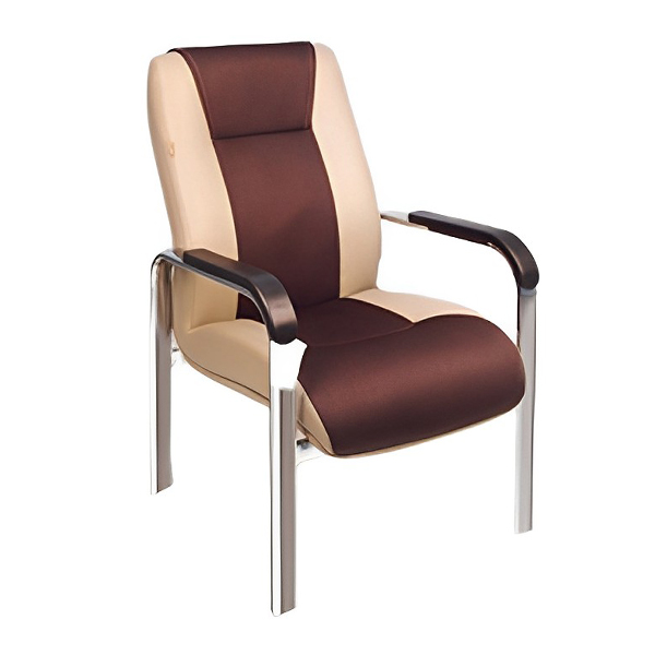 صندلی تراست مدل PASAND H با پایه های ثابت و روکش قهوه ای