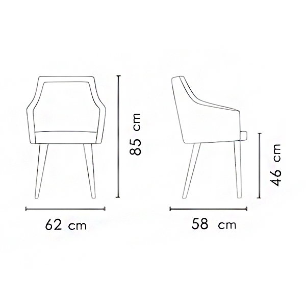 صندلی دسته دار نظری مدل میلانو P927