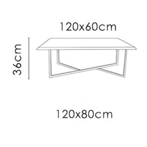 ابعاد میز جلو مبلی مستطیلی نظری مدل کوبیکس