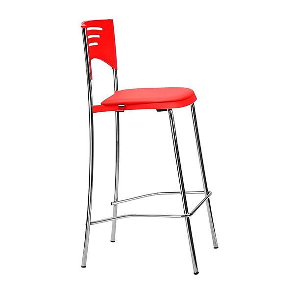 صندلی کانتر تشک دار کافه نظری مدل P110B رنگ قرمز