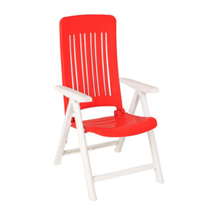 صندلی تاشو بابل مدل اساره قرمز سفید
