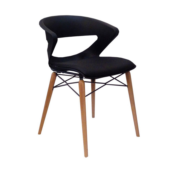 خرید و قیمت صندلی پلاستیکی بدون دسته پایه چوبی کیکا نظری مدل P851WR