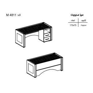 میز مدیریت نوژن مدل هامون M4811