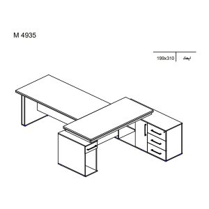 میز مدیریت با کنفرانس نوژن مدل سبلان M4935