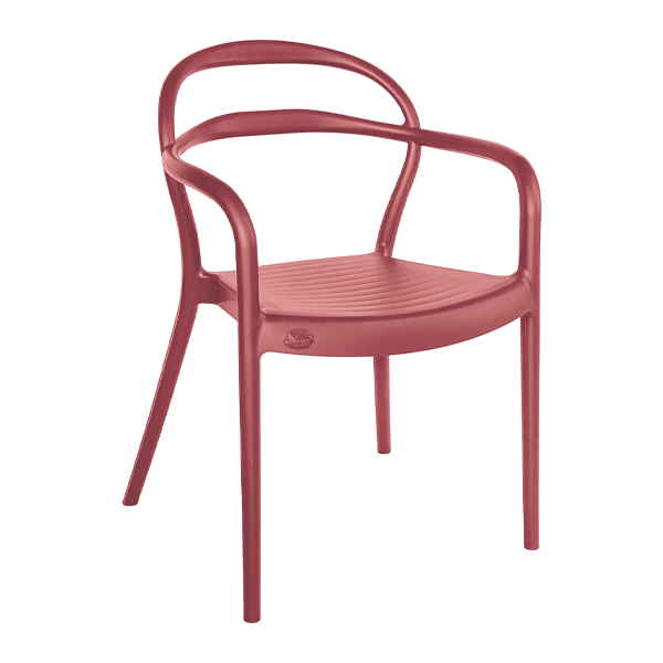 صندلی پلاستیکی دسته دار صورتی