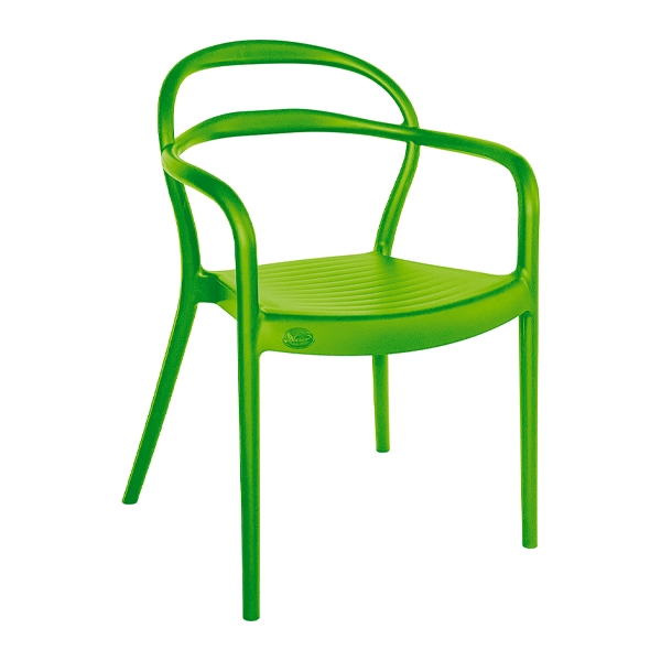 صندلی پلاستیکی دسته دار سبز