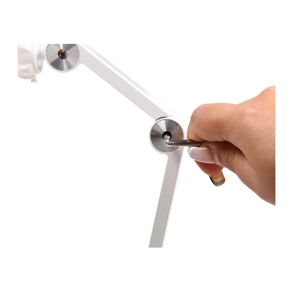 هولدر موبایل و تبلت رومیزی تاشو سفید و پد ضد لغزش مشکی