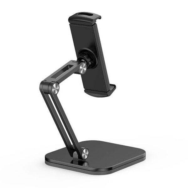 هولدر موبایل و تبلت رومیزی تاشو سفید و پد ضد لغزش مشکی