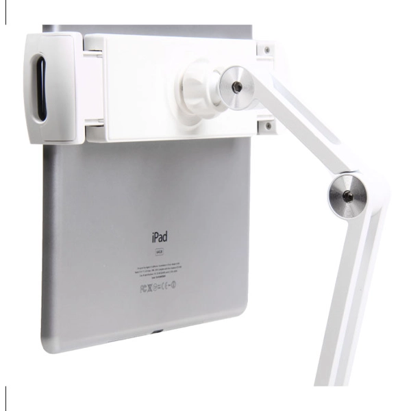 هولدر موبایل و تبلت رومیزی تاشو سفید و پد ضد لغزش مشکی