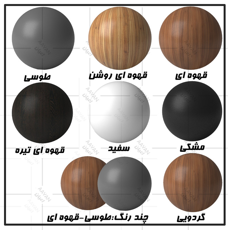 تخت خواب دو نفره اعیان مدل FH515 سایز 160x200 - Image 11