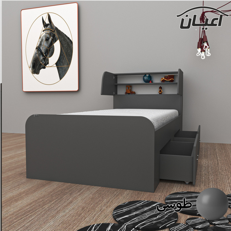تخت خواب یکنفره اعیان مدل FH504 سایز 90x200 - Image 3