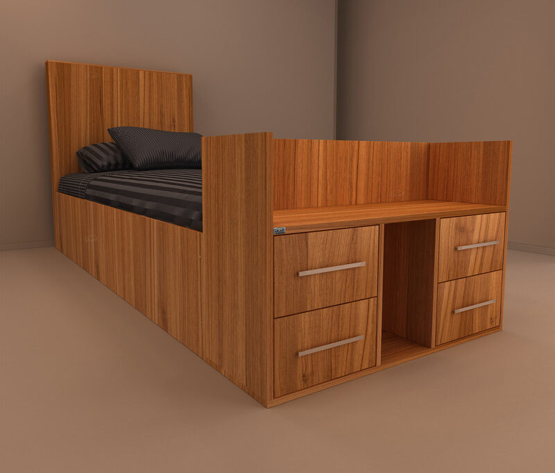 تخت خواب یک نفره اعیان مدل FH362 سایز 90x200 - Image 2