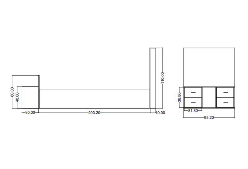 تخت خواب یک نفره اعیان مدل FH362 سایز 90x200 - Image 8
