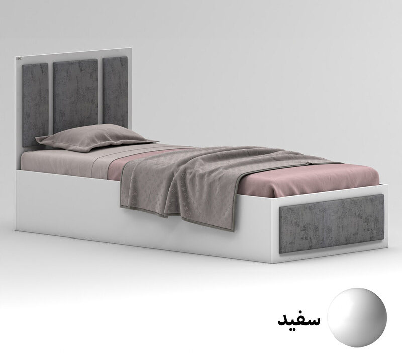 تخت خواب ملامینه یک نفره اعیان مدل FH960 سایز 90x200 - Image 2