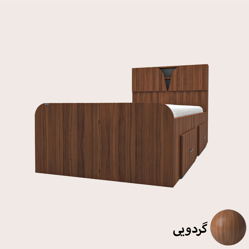 تخت خواب یکنفره اعیان مدل FH504 سایز 90x200 - Image 4